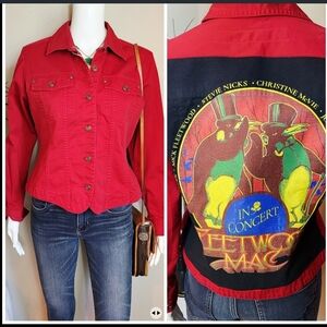 Upcycled Vintage Crazy Horse Jean Jacket With Fleetwood Mac